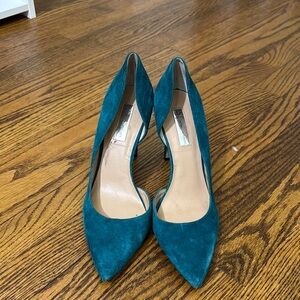 Teal Suede Women's Pumps